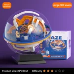 Interactive 3D maze ball puzzle with multiple levels, designed for educational fun and cognitive development for children and adults.