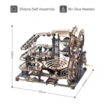 Self-assemble mechanical gear model with 294 pieces, no glue needed, showcasing intricate gear mechanisms and engineering design.