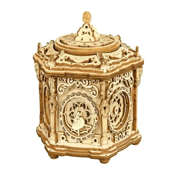 Vintage Mechanical Wooden Clock with intricate gears and detailed craftsmanship, perfect for science and engineering enthusiasts.