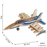 Educational wooden model airplane kit for kids and adults, perfect for STEM learning and creative play.
