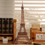 Detailed miniature Eiffel Tower model for science decor and educational purposes. Perfect for science enthusiasts and students interested in architecture and engineering.