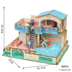 Enchanted wooden treehouse playset featuring a pool, slide, and multiple levels for imaginative outdoor play. Perfect for kids to explore, learn, and have fun in a safe, creative environment.