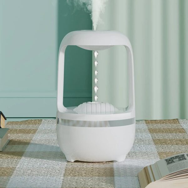 Air Purifier with Mist Diffuser for Kids and Adults, Modern Design, White.