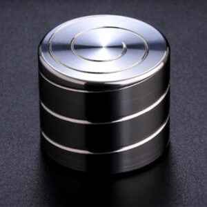 Stainless steel magnetic stirring bar used in laboratory experiments for mixing liquids efficiently.