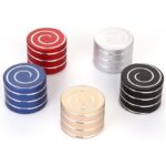 Red spiral magnetic stack for educational and science demonstration purposes.