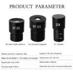 High-quality microscope eyepieces with 16x, 30x, and 2x extender for educational and scientific use.