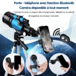 High-quality space telescope smartphone adapter with Bluetooth camera control, compatible with most smartphones, ideal for astronomy and astrophotography.