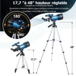 High-Quality Adjustable Astronomical Telescope for Kids and Adults.