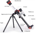 High-quality telescope with adjustable tripod, compass, finderscope, and zenith mirror for astronomy and educational use. Perfect for stargazing and science projects.