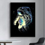Illustration of an astronaut in space holding the Ethereum logo, set against a starry background.