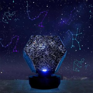 A star map galaxy night light projecting constellations onto the ceiling, perfect for educational decor and science enthusiasts.