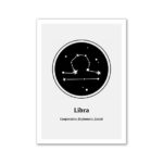 Illustration of the Libra zodiac constellation with stars and lines connecting them, designed as an educational toy for learning astrology and astronomy.