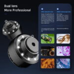 Advanced dual lens microscope with 500x and 2000x magnification for detailed scientific analysis. Ideal for biology, microbiology, and educational purposes.
