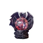 Decorative dragon-shaped globe with lightning effects inside, perfect for science decor and educational displays.