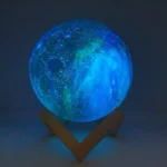 Illuminated starry sky globe night light with detailed celestial patterns, perfect for science decor and educational purposes.