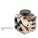 Decompression Dice with Leopard Print Design for Stress Relief and Focus.