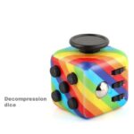 Rainbow compression dice for science learning and fun. Compact, colorful, and educational, perfect for teaching children about probability, math, and sensory play.