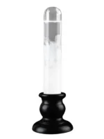 Clear magnetic stirring rod with black stand for science experiments, ideal for educational demonstrations and laboratory use.