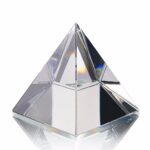 Clear pyramid-shaped optical prism used in science experiments to demonstrate light refraction and dispersion. Perfect for educational and scientific demonstrations.