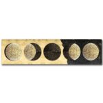 Educational model illustrating the different phases of the moon and sun, showcasing detailed textures and shadow effects for science learning.