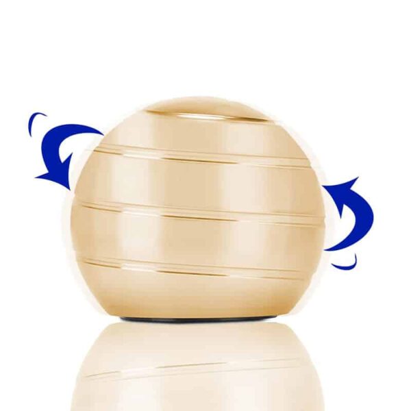 A beige spherical Earth globe model with blue arrows indicating rotation, designed as an educational science toy for learning about Earth's rotation.