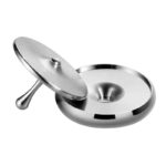 Stainless steel magnetic puzzle toy with two interlocking pieces, designed for educational and brain-teasing fun.
