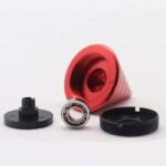 High-quality bicycle bearing and bottle holder components with a red bottle, black cap, and bearing. Perfect for science experiments, decor, and educational projects.