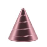 Shiny metallic pink cone-shaped educational toy for science experiments and decor, ideal for science classrooms and science-themed decor.