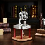 High-quality mechanical science model demonstrating gear and pulley mechanisms, perfect for educational purposes and science decor.