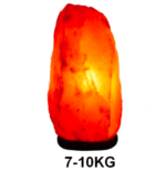 Salt lamp made from Himalayan salt crystal weighing 7-10kg, emitting a warm, soothing glow. Perfect for home decor, relaxation, and educational purposes about natural minerals.