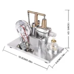 High-precision scientific demonstration device with gauges and glass components.
