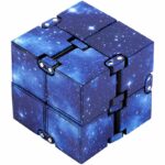 Space-themed galaxy Rubik's Cube with starry pattern, perfect for science and educational decor.