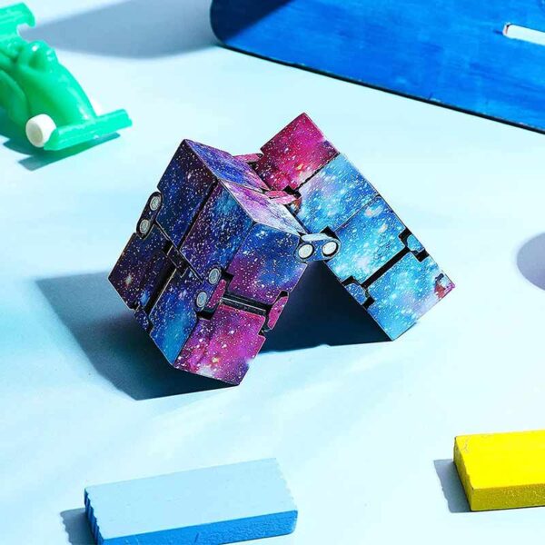 Space-themed galaxy cube puzzle with colorful cosmic patterns, perfect for educational and recreational use.