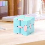 A pastel blue and pink 3D puzzle cube with interlocking pieces, designed for educational and recreational use, perfect for science and STEM learning activities.