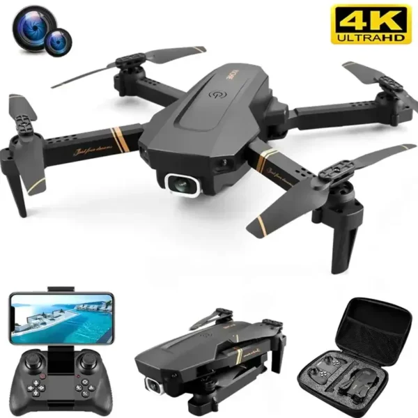 Advanced quadcopter drone with 4K Ultra HD camera for aerial photography and videography. Features foldable design, long battery life, and easy remote control for enthusiasts and professionals.
