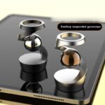 A modern desktop suspended gyroscope with a sleek design, featuring a spherical rotor and a stable base, perfect for educational demonstrations and science decor.