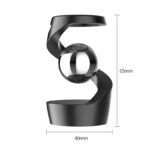 Innovative magnetic levitation globe with sleek black design, measuring 65mm in height and 40mm in width, perfect for science enthusiasts and educational displays.