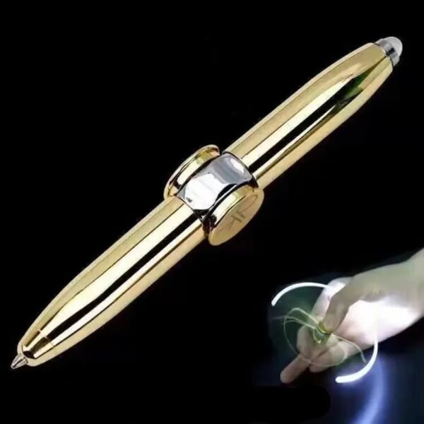 Luxurious gold pen featuring magnetic levitation technology, showcasing innovative design and futuristic appeal. Perfect for collectors and tech enthusiasts.