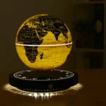 Illuminated globe lamp displaying world map with LED lighting, perfect for educational decor and science enthusiasts.