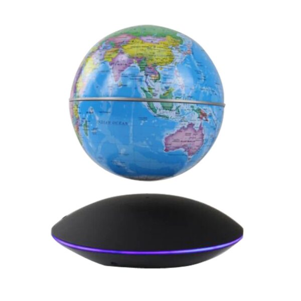 Interactive globe with digital base, perfect for educational purposes and science decor, showcasing detailed world maps and modern technology integration.