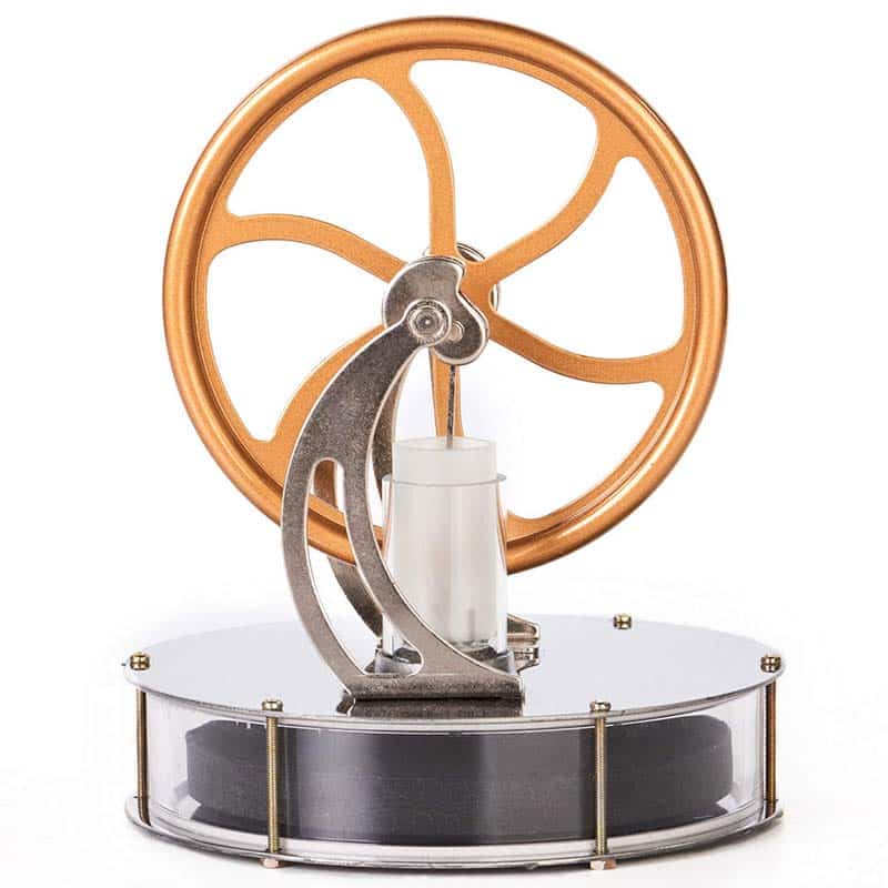 Magnetic Motor Science Kit Educational magnetic motor science kit with spinning wheel and transparent base, ideal for science experiments and STEM learning.
