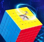 Magnetic Rubik's Cube with a screwdriver on top, demonstrating magnetic attraction and puzzle-solving fun.
