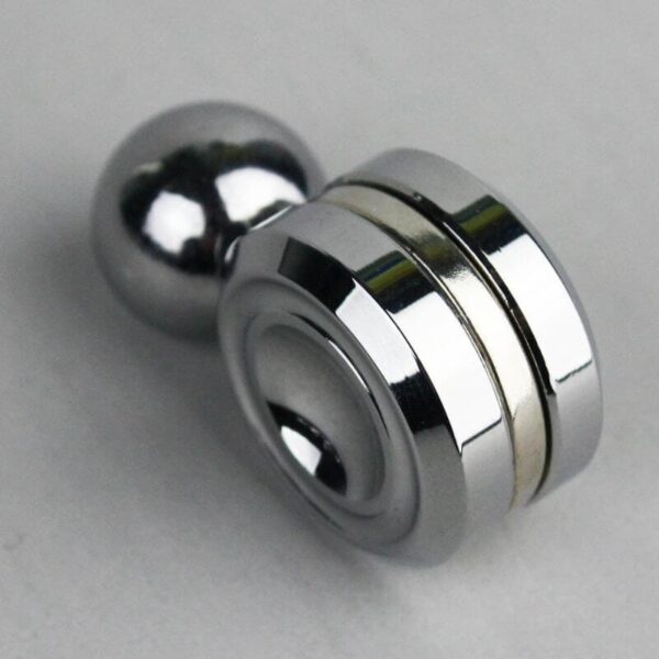 Precision magnetic bearing with steel balls for scientific experiments and educational demonstrations.