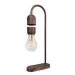 Stylish wooden desk lamp featuring an exposed Edison bulb and a curved metal arm for a contemporary look. Perfect for home offices, study areas, or as a decorative accent.