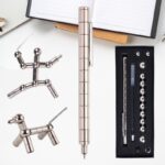 Educational magnetic molecular model set with metal balls and rods for chemistry learning and scientific experiments.