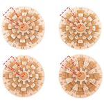 A wooden clock puzzle with numbered segments and movable hands, designed to teach children how to tell time and understand numbers through interactive play.