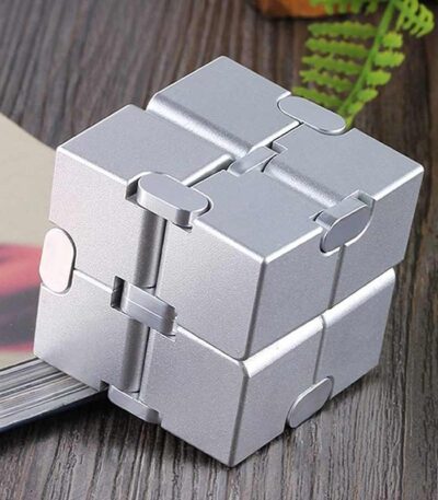 Innovative metallic puzzle cube for science enthusiasts and learners.