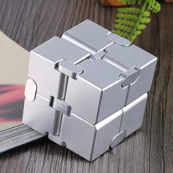 Innovative metallic puzzle cube for science enthusiasts and learners.