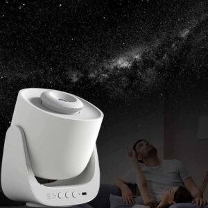 Advanced star projector for home astronomy and educational use, projecting realistic night sky scenes onto ceilings and walls.