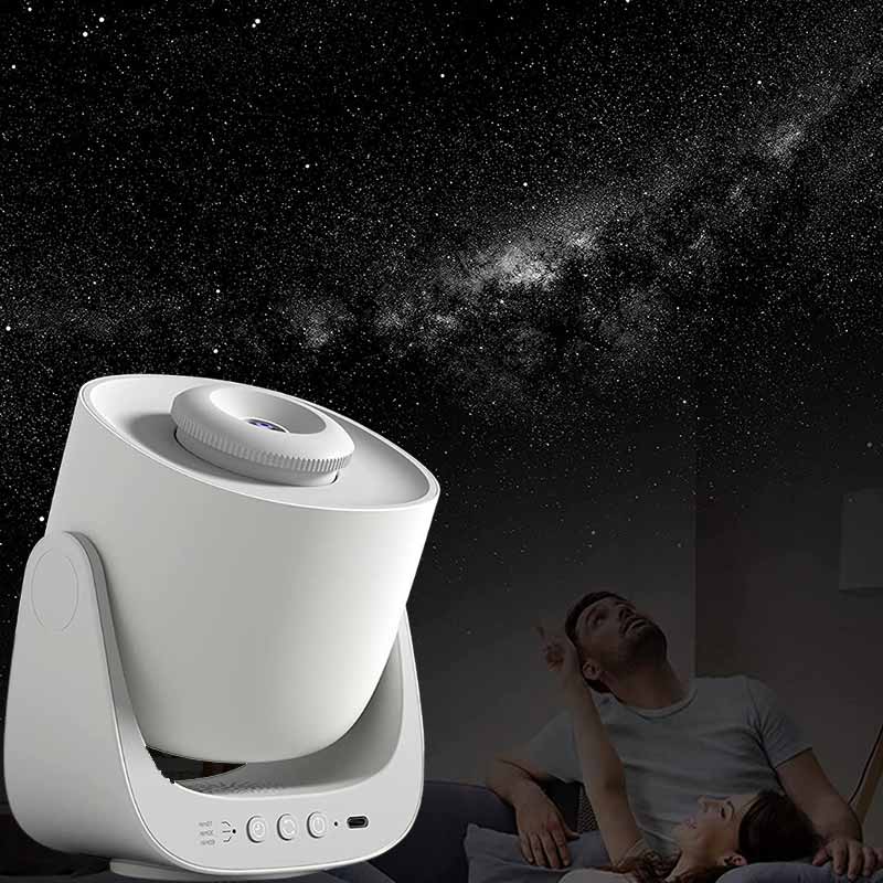 Advanced star projector for home astronomy and educational use, projecting realistic night sky scenes onto ceilings and walls.